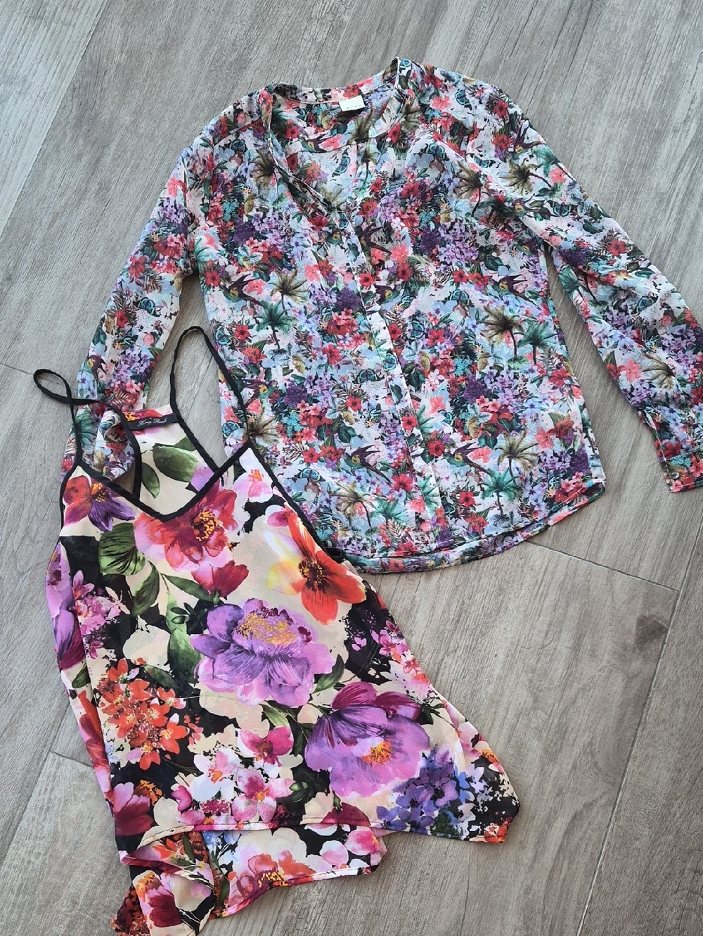 Set Of Sheer floral Blouses